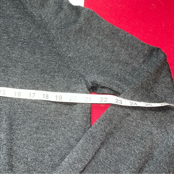 Refectory black knit Sweater L Crew Neck Gray trim British Inspired mens neutral - Picture 11 of 11